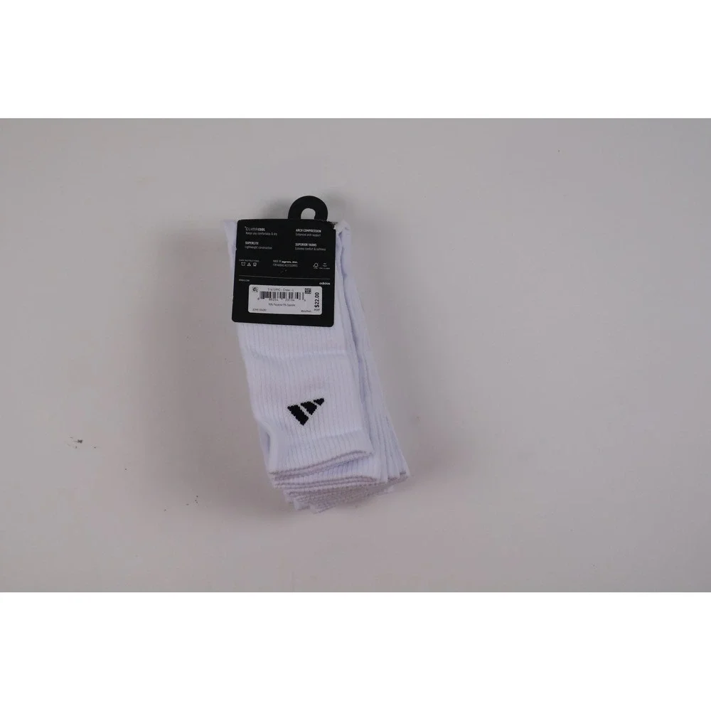 Adidas Socks Superlite ClimaCool Crew 6 Pack White Large Mens NWT